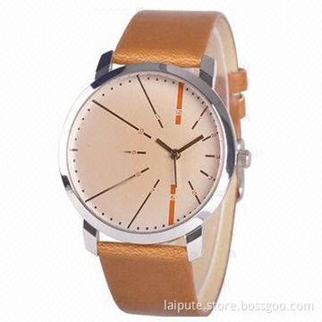 Big Dial Ladies' Leather Watch with Japan Movement, Convenient and Very Useful Watch